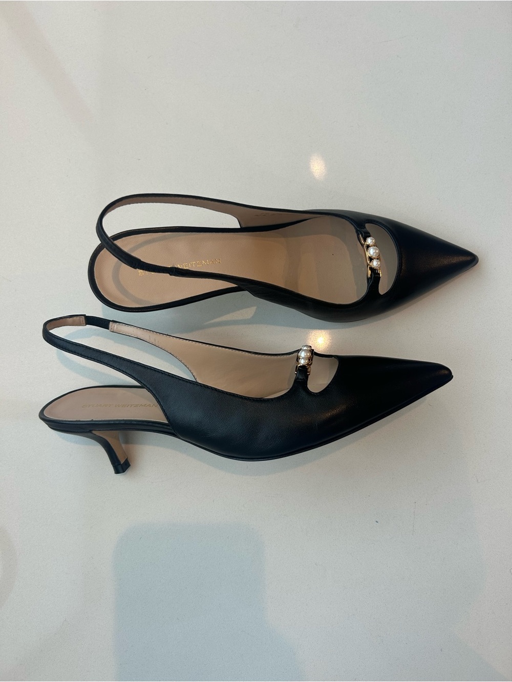 Black Emmaline Pearl Slingback Pump - Picture 3 of 6